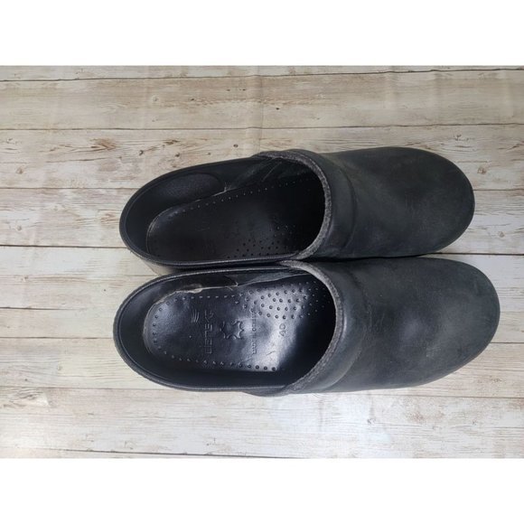 Dansko Womens Professional Black Leather Work Clogs Shoes Size 40 US 9.5-10 - Picture 6 of 8